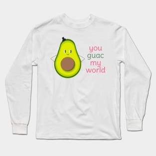 You Guac My World Cute Avocado Boy Couple Design 1 Long Sleeve T-Shirt